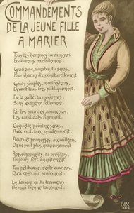 Commandements pour la jeune fille à marier - French School
